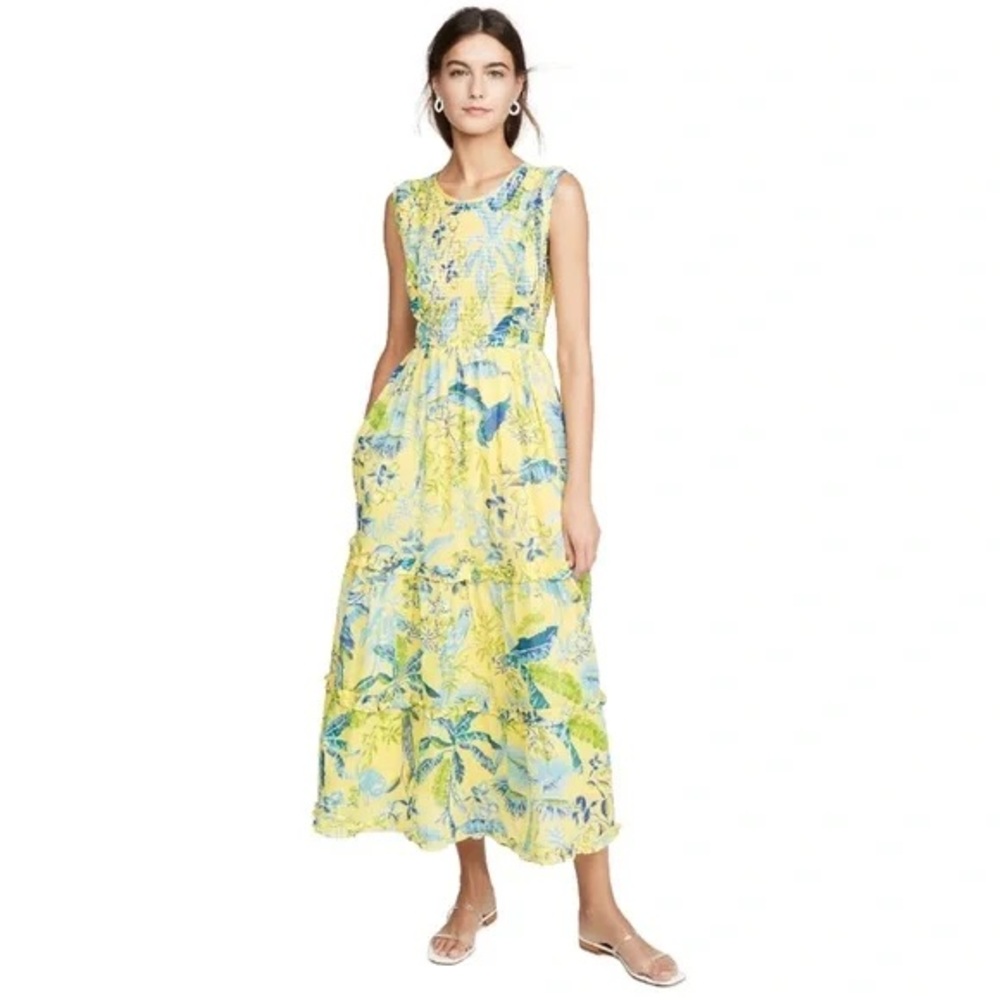 Banjanan Isha Maxi Dress in Lisbon Garden Sunshine size small